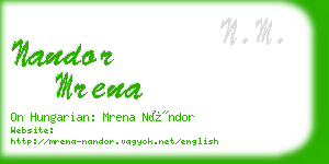 nandor mrena business card